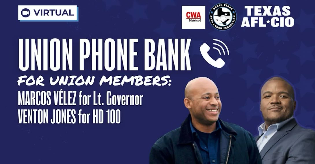 Virtual Union Phone Bank for Pro-Worker Primary Runoff Candidates